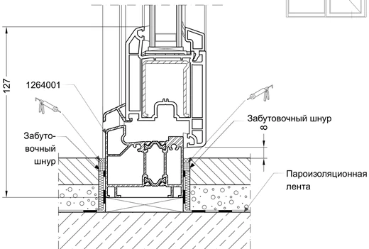 Узел примыкания порога для новостроек
